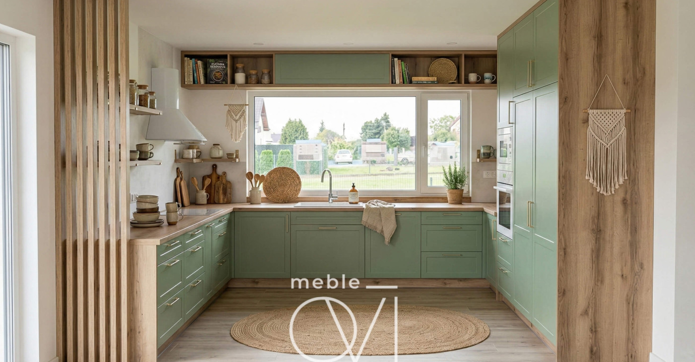 ROVIER MEBLE Roman Wiercigroch - zielona kuchnia w stylu Boho-2