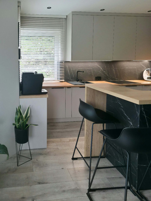 Kuchnia kaszmir drewno czarny